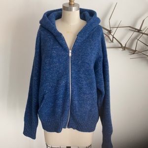 Isabel marant cobalt knit zip up hoodie. Size 40